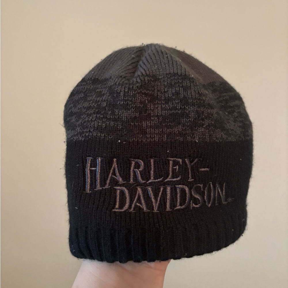 Harley-Davidson Charcoal and Black Knit Beanie